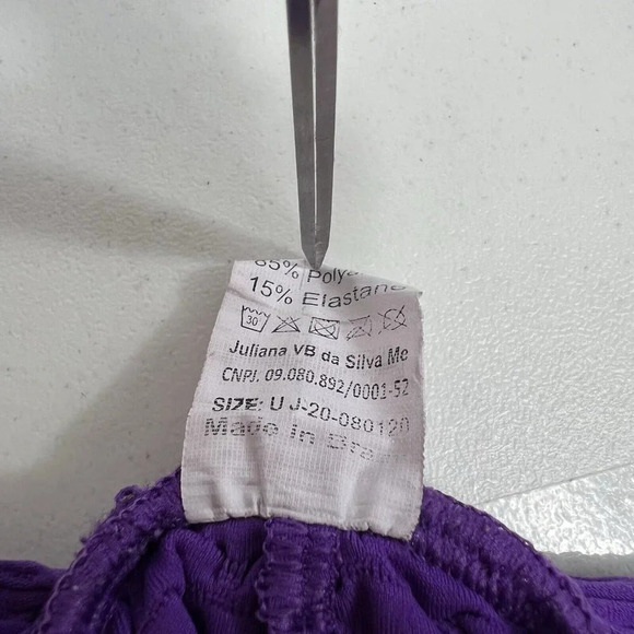 Booty by Brabants 2 Pair Cropped Capri Leggings Purple Red Women OSFM - Picture 10 of 10